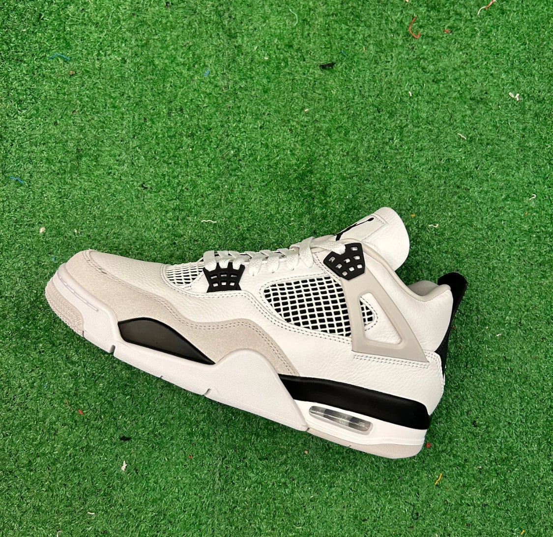 7Y Air Jordan Retro 4 Military Black Dawg Pound Sneakers